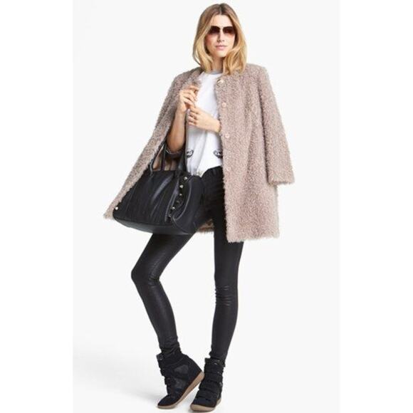 Helene Berman London Super Soft Sweater Plush Beige Jacket Size S - Picture 1 of 11
